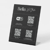 Signe De Table Logo QR Code Social Media Wifi (Recto)
