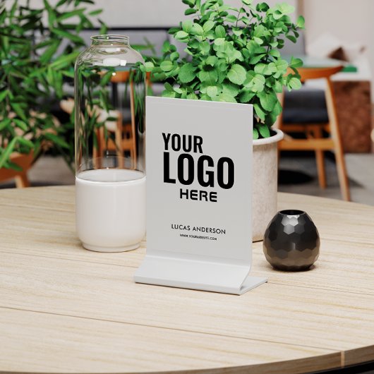 Signe De Table Logo Simple Moderne Professionnel Signal Pedestal