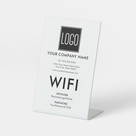 Signe De Table Logo Wifi Professionnel (Recto)