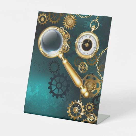Signe De Table Loupe en style Steampunk (Recto)
