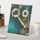 Signe De Table Loupe en style Steampunk (In SItu)