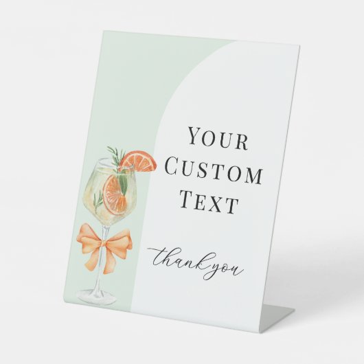 Signe De Table Love At First Spritz Custom Text Bridal Shower (Recto)