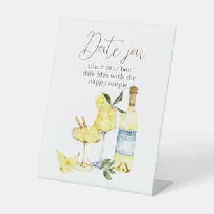 Signe De Table Love Cocktail Fête des mariées Limoncello Date pot