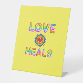 Signe De Table love heals table sign