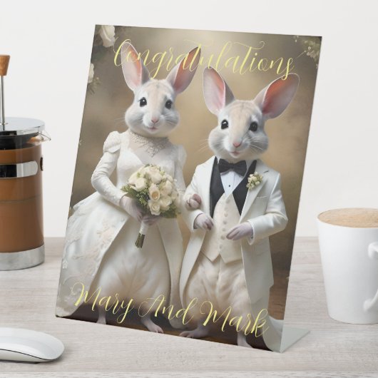 Signe De Table "Love Hops Down Under : A Bilby Mariage Celebratio (In SItu)