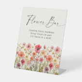 Signe De Table Love In Bloom Fête des mariées Flower Bar Sign (Recto)