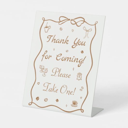 Signe De Table Love is Brewing Bridal Shower Favor  (Recto)