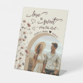 Signe De Table Love is Sweet Boho Fleurs sauvages & Mariage photo (Recto)