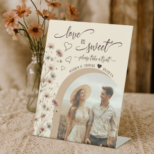 Signe De Table Love is Sweet Boho Fleurs sauvages & Mariage photo
