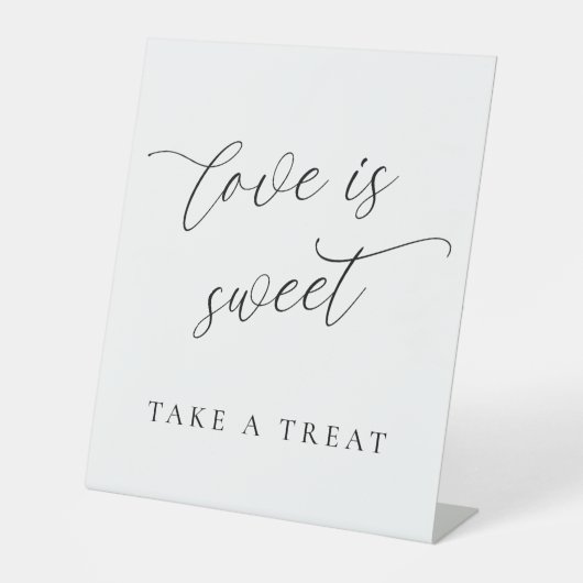 Signe De Table Love Is Sweet Tabletop Pedestal Sign – Dessert  (Recto)