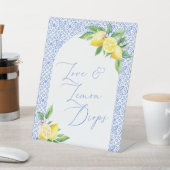 Signe De Table Love & Lemon Drops Italien Carrelage Bleu Positano (In SItu)