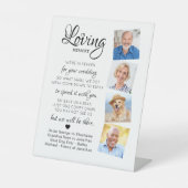 Signe De Table Love Memory 4 Photo Heaven Poem Mariage Memorial (Recto)