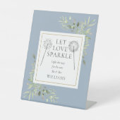 Signe De Table Love Sparkle Verdure Dusty Blue Mariage (Recto)