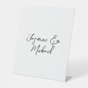 Signe De Table Lovely Chic Calligraphie Noms Mariages