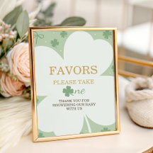 Lucky Charm Baby Shower Favors Sign