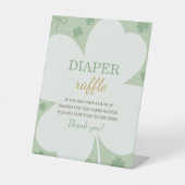 Signe De Table Lucky Charm Shamrock Diaper Raffle Sign (Recto)