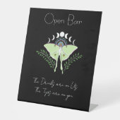 Signe De Table Luna Moth Moon Phases Open Bar (Recto)