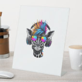 Signe De Table Lunettes de soleil cool Giraffe Casques Giraffes (In SItu)