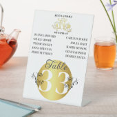 Signe De Table Luxe Romantique Flourdissant Mariage Gold Table Nu (In SItu)