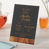 Signe De Table luxueux animal en peau de serpent sauvage mariage (In SItu)