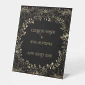 Signe De Table Luxueux Gold & Black Sepia Finale Florale (Recto)