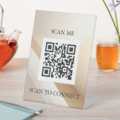 Signe De Table Luxury QR Code Sign | Scan Me Table Sign | Minimal (In SItu)