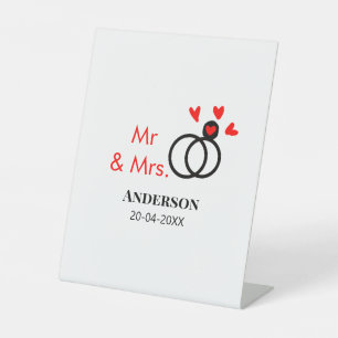 Signe De Table M. et Mme ajoutent le nom de famille date année ca