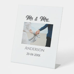 Signe De Table M. & Mme ajouter nom de famille date année mariage