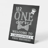 Signe De Table M. ONEderful 1er anniversaire Bienvenue (Recto)