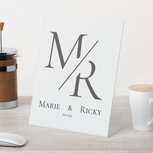 Signe De Table M & R | Nos Initiales Monogramme  (In SItu)