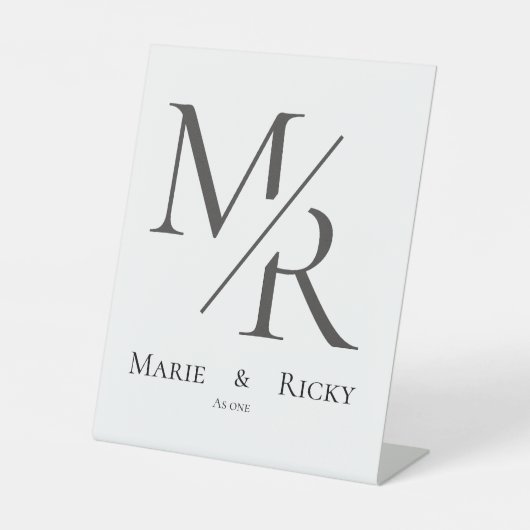 Signe De Table M & R | Our Initials Monogram  (Recto)