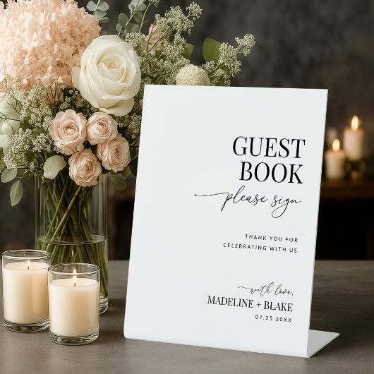 Signe De Table MADDIE Modern Guest Book Sign
