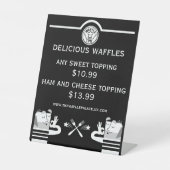 Signe De Table Magasin De gaufres Ou Boutique D'Aliments (Recto)