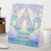 Signe De Table Magique Cute Sleepover fête d'anniversaire (In SItu)