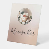 Signe De Table Magnifique Mimosa de Roseau de Soin Rose Beige pou (Recto)