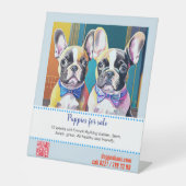 Signe De Table Magnifique Vendeur Français d'Illustration Bulldog (Recto)