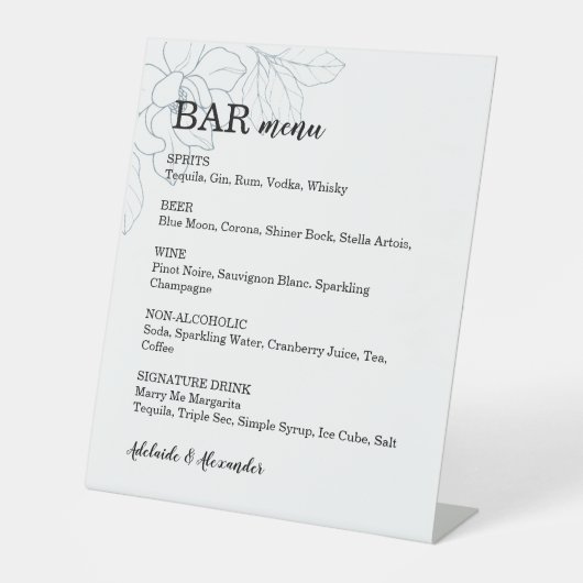 Signe De Table Magnolia Blue (Recto)