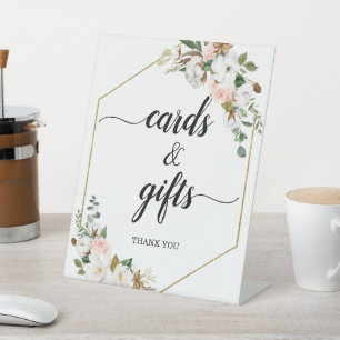 Signe De Table Magnolia Floral Calligraphie Cartes et Cadeaux Mar