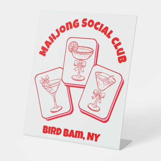 Signe De Table Mahjong Valentine's Party Cocktail (Recto)