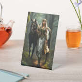 Signe De Table Maïden celtique et cheval (In SItu)