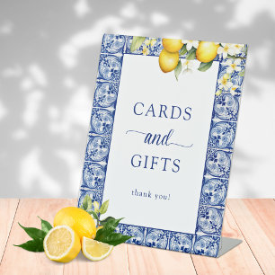 Signe De Table Main Squeeze Cartes de Citrons et Cadeaux