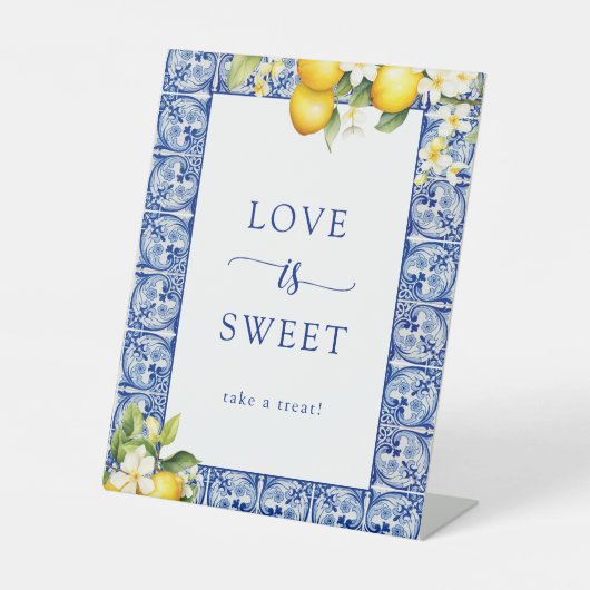 Signe De Table Main Squeeze Citrons L'amour est doux (Recto)