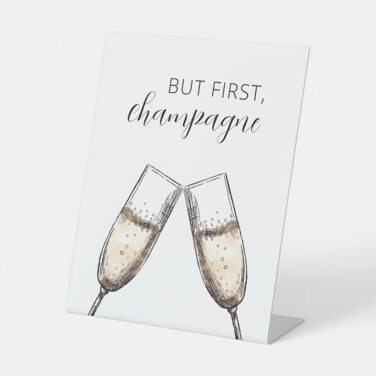 Signe De Table Mais d'abord, affiche du Mariage Champagne (Recto)