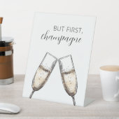 Signe De Table Mais d'abord, affiche du Mariage Champagne (In SItu)
