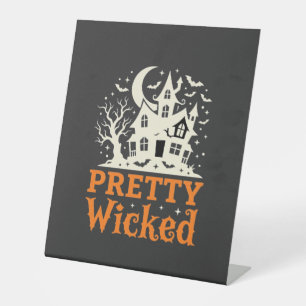 Signe De Table Maison hantée Halloween Pretty Wicked_1