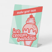 Signe De Table Make your own Ice Cream Sundae Bar Tabletop Sign (Recto)