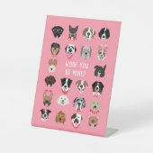 Signe De Table Malheur à vous être mon chien Motif visage (Recto)