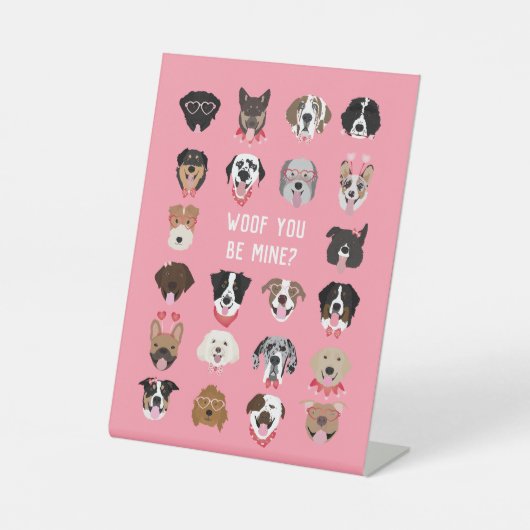 Signe De Table Malheur à vous être mon chien Motif visage (Recto)