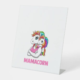 Signe De Table Mamacorn Femme - Mère Fille Unicorne Réservoir À