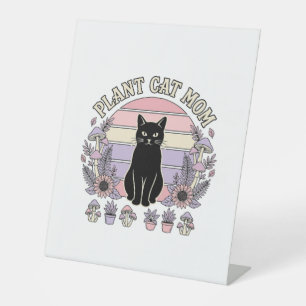 Signe De Table Maman Chat Plante Chat Plantes Cottagecore Vintage